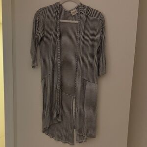 h.i.p. HIP Striped Cardigan Tunic Stretchy!